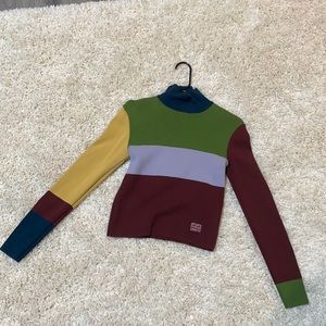 VINTAGE CK COLORBLOCK TURTLENECK
